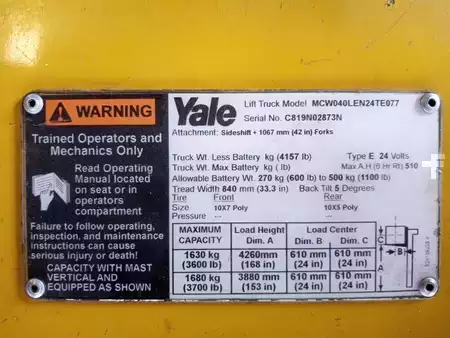 Apilador Hombre a Bordo 2021  Yale MCW040LE (9)