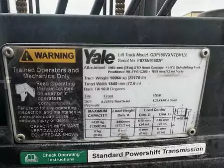 Montacargas diésel 2016  Yale GDP155VX (8)
