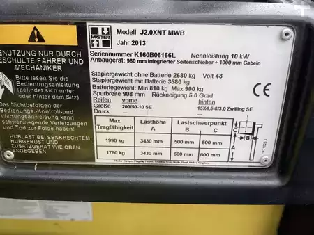 Chariots électriques à 3 roues 2013  Hyster  J2.0XNT (10)