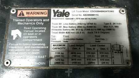 Elektrisk- 3 hjul 2005  Yale ESC030ABN24TE083 (2)