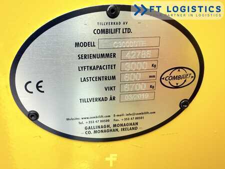 Wózki 4-kierunkowe 2019  Combilift C3000STE | TRIPLEX 6100 | WIDE FORK POSITIONER | FULL HEATING CABING | FREE LIFT | GUIDE ROLLERS | LIKE NEW (14)