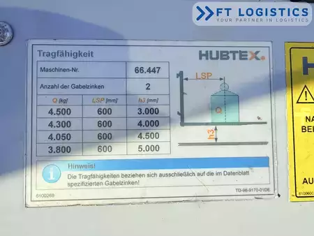 Four-way trucks 2017  HUBTEX DQ45G | GAS | DUPLEX | FORK-POSITIONER (15)