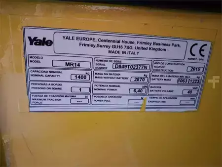 Reach Trucks 2015  Yale MR14 (13)