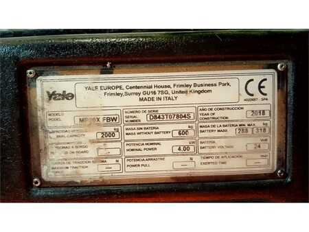 Wózki niskiego podnoszenia 2018  Yale MP20X FBW (7)