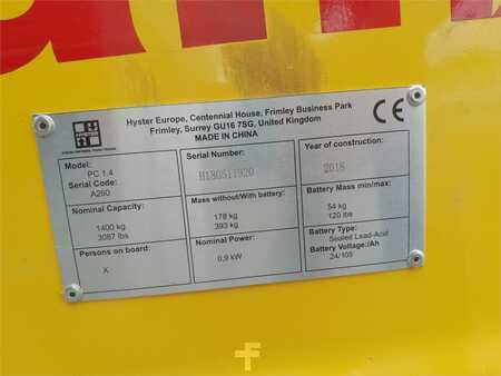 Lavansiirtovaunu 2018  Hyster PC1.4 (10)