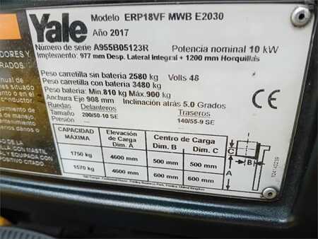 Eléctrico - 4 rodas 2017  Yale ERP18VF (13)