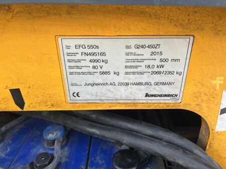 Eléctrica de 4 ruedas 2015  Jungheinrich EFG 550 (13)