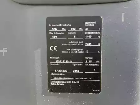 Rækketruck 2018  Crown ESR 5240-14 (11)