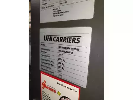 Tolóoszlopos targonca 2017  Unicarriers UMS160DTFVRC540 ATEX (5)