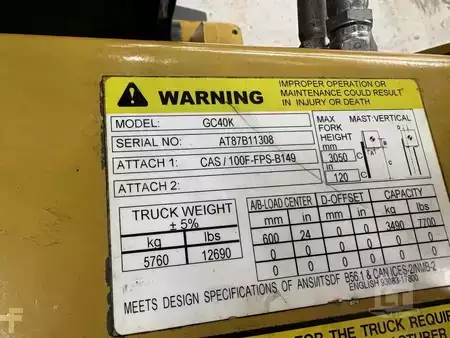 Propane Forklifts 2020  CAT Lift Trucks GC40K (14)