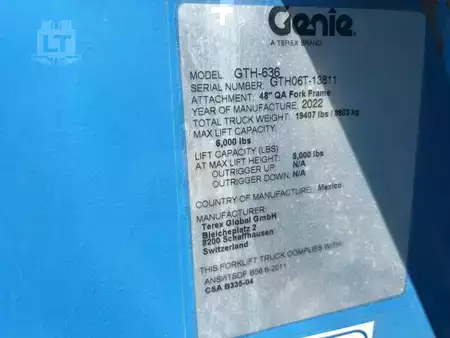 Telehandler Fixed 2022  Genie GTH636 (10)