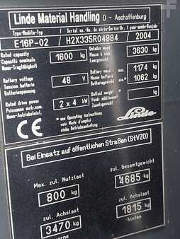 Elektryczne 4-kołowe 2004  Linde E16 (10)