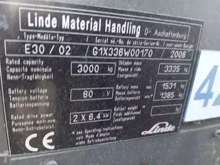 Elektro čtyřkolový VZV 2008  Linde E30/02 (11)