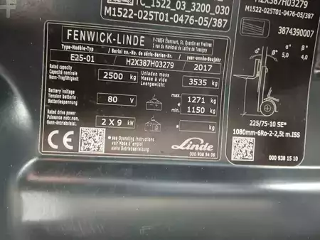 Elektrisk- 4 hjul 2017  Linde E25-01 (18)
