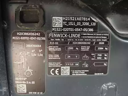 Elektryczne 3-kołowe 2020  Linde e15 (3)