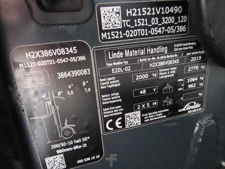 Eléctrico - 4 rodas 2019  Linde E20 (5)