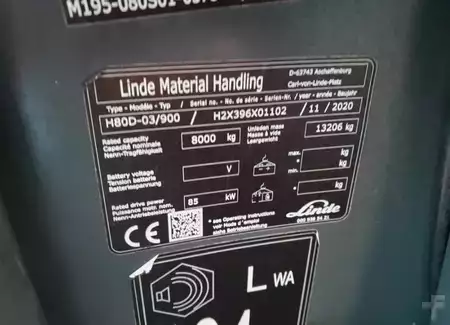 Wózki widłowe diesel 2020  Linde H80D-03/900 (18)