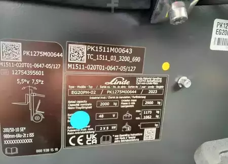 Elektryczne 4-kołowe 2023  Linde EG20PH-02 (14)