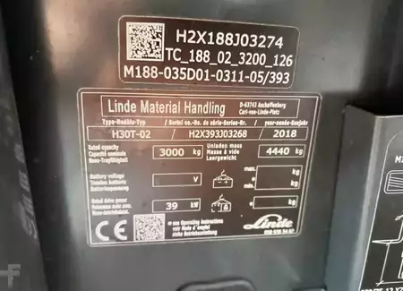 Wózki gazowe 2018  Linde H30T-02 (17)