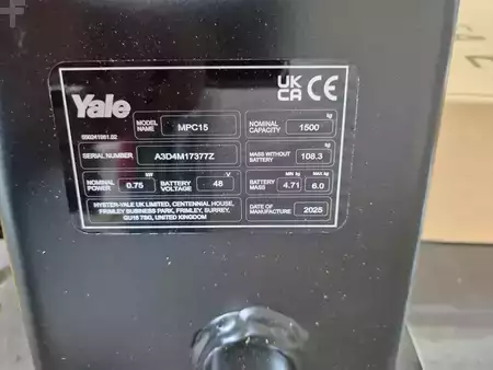 Transpaleta eléctrica 2025  Yale MPC15 (5)