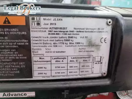 Eléctrica de 4 ruedas 2019  Hyster J2.5XN (6)