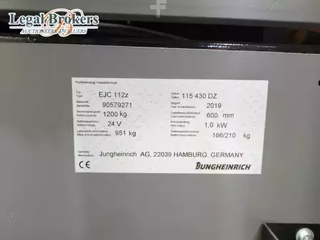 Stacker pedestre 2019  Jungheinrich EJC 112Z - Elektrische stapelaar (14)