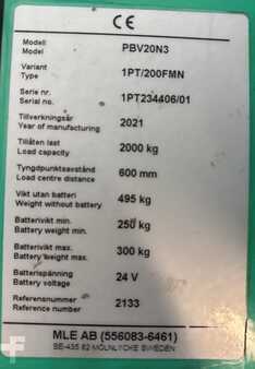 Camions à plate-forme éléctrique 2021  Mitsubishi PBV20N3 (2)