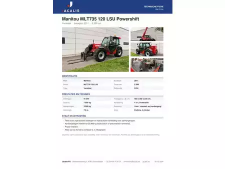 Sollevatori telescopici rigidi 2011  Manitou MLT735 120 LSU Powershift (25)