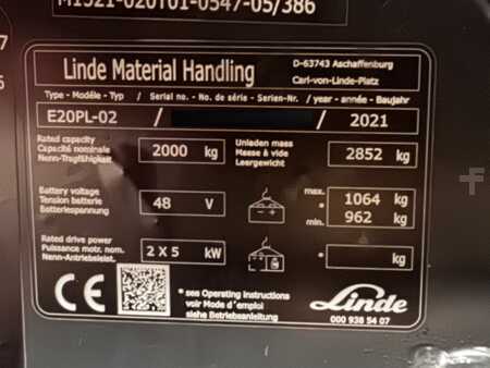 Eléctrico - 4 rodas 2021 Linde E 20 PL - 02 (3)