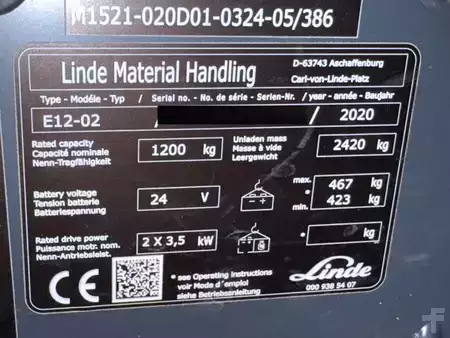 Eléctrico - 3 rodas 2020  Linde E 12 - 02 (3)