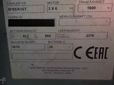 Elektro 3 Rad 2019  Toyota 8FBEK16T - ION (3)