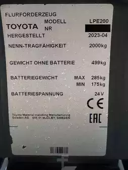 Electric Pallet Trucks 2023  Toyota LPE 200 (3)