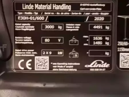 Elektrisk- 4 hjul 2020  Linde E 30 H - 01 / 600 (3)