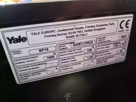 Nízkozdvižný vozík 2023  Yale MP16 (2)