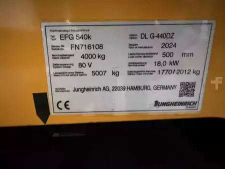 Carrelli elettrici 4 ruote 2024  Jungheinrich EFG 540 (9)