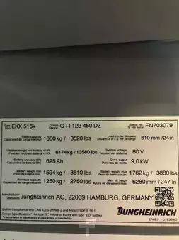 Montacargas de Pasillo Angosto 2023  Jungheinrich EKX516K (12)