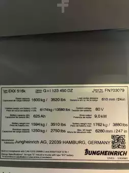 Montacargas de Pasillo Angosto 2023  Jungheinrich EKX516K (6)