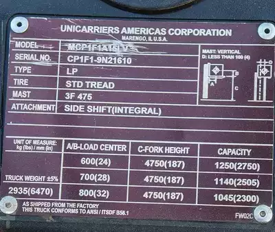 Propane Forklifts 2018  Nissan CF30LP (9)