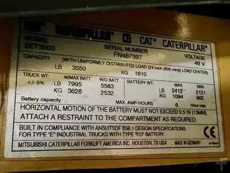 4-Wheel Electric 2015  CAT Lift Trucks 2ET3500 (6)