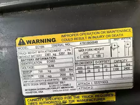 4-Wheel Electric 2020  CAT Lift Trucks EC15N (33)