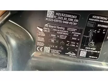 Elektromos 4 kerekű 2018  Linde E30L 2018 Triplex Freelift Fork positioner (3)