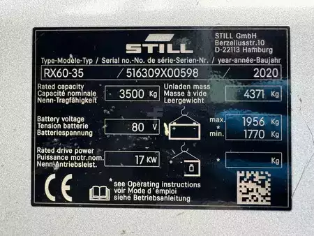Chariots électriques à 4 roues 2020  Still RX60-35 TPX Freelift Sideshift (5)