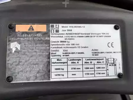 Carretilla elevadora diésel 2008  Hyster H18.00XMS-12 (4)