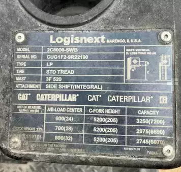 LPG VZV 2020  CAT Lift Trucks 2C8000-SWB (6)
