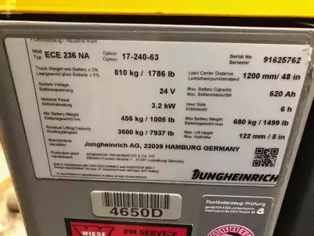 Electric Pallet Trucks 2018  Jungheinrich ECE236XLNA (35)