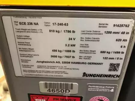 Electric Pallet Trucks 2018  Jungheinrich ECE236XLNA (5)
