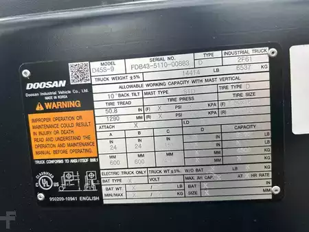 El Truck - 4-hjul 2023  Doosan D45S-9 (15)