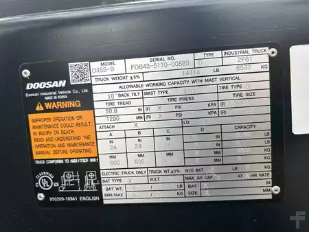 El Truck - 4-hjul 2023  Doosan D45S-9 (5)