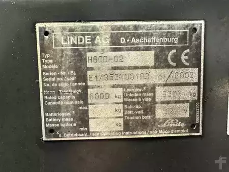 Carretilla elevadora diésel 2003  Linde H60D-02 / fork positioner / 6.000kg / duplex / 6 cil. Deutz diesel (28)