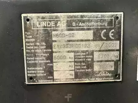Dieselový VZV 2003  Linde H60D-02 / fork positioner / 6.000kg / duplex / 6 cil. Deutz diesel (28)